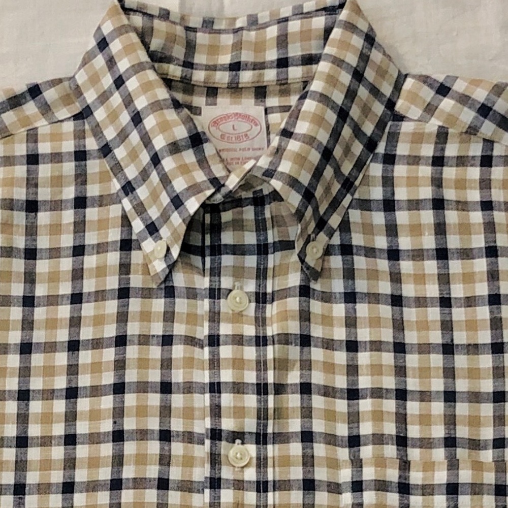 Brooks Brothers long sleeve 1818 Linen Shirt L